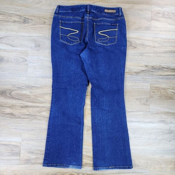 💇♀️Seven7 Blue Dark Wash Bootcut Jeans Size 18 - Picture 4 of 13